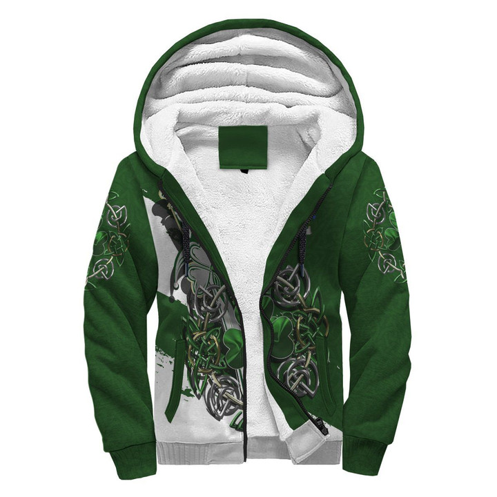 Dowling or O'Dowling Ireland Sherpa Hoodie Celtic Irish Shamrock and Sword | Over 1400 Crests | Clothing | Apparel