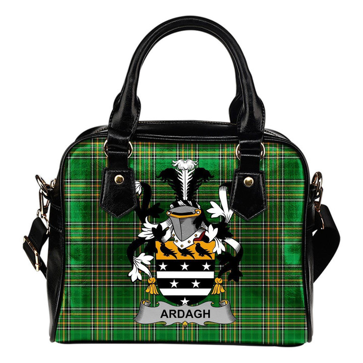 Ardagh Ireland Shoulder Handbag Irish National Tartan  | Over 1400 Crests | Bags | Water-Resistant PU leather