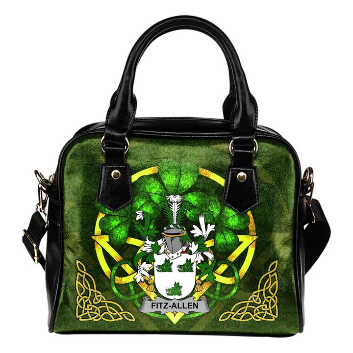 Fitz-Allen Ireland Shoulder HandBag Celtic Shamrock | Over 1400 Crests | Bags | Premium Quality