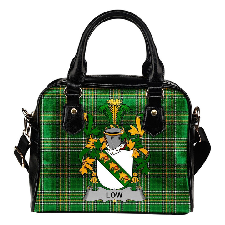 Low Ireland Shoulder Handbag Irish National Tartan  | Over 1400 Crests | Bags | Water-Resistant PU leather