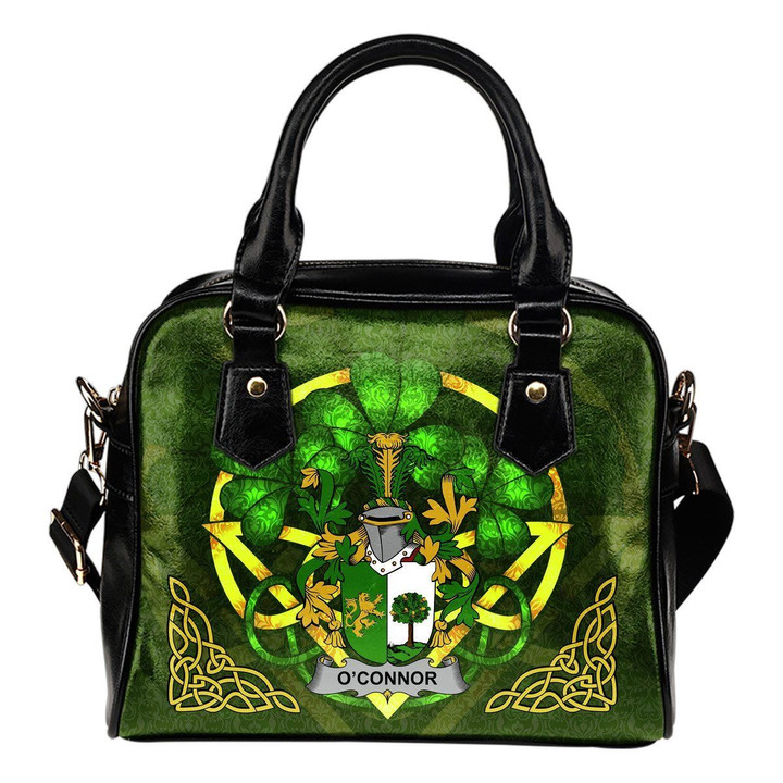 Connor or O'Connor (Sligo) Ireland Shoulder HandBag Celtic Shamrock | Over 1400 Crests | Bags | Premium Quality