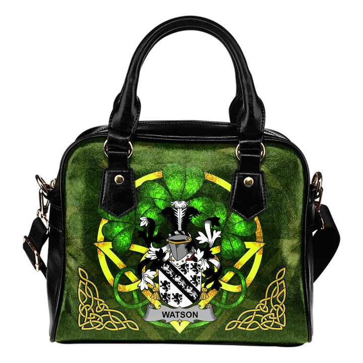 Watson Ireland Shoulder HandBag Celtic Shamrock | Over 1400 Crests | Bags | Premium Quality