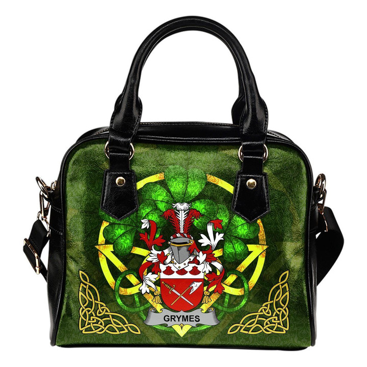 Grymes Ireland Shoulder HandBag Celtic Shamrock | Over 1400 Crests | Bags | Premium Quality