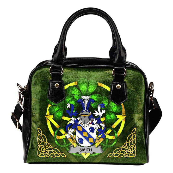 Smith or Smyth Ireland Shoulder HandBag Celtic Shamrock | Over 1400 Crests | Bags | Premium Quality