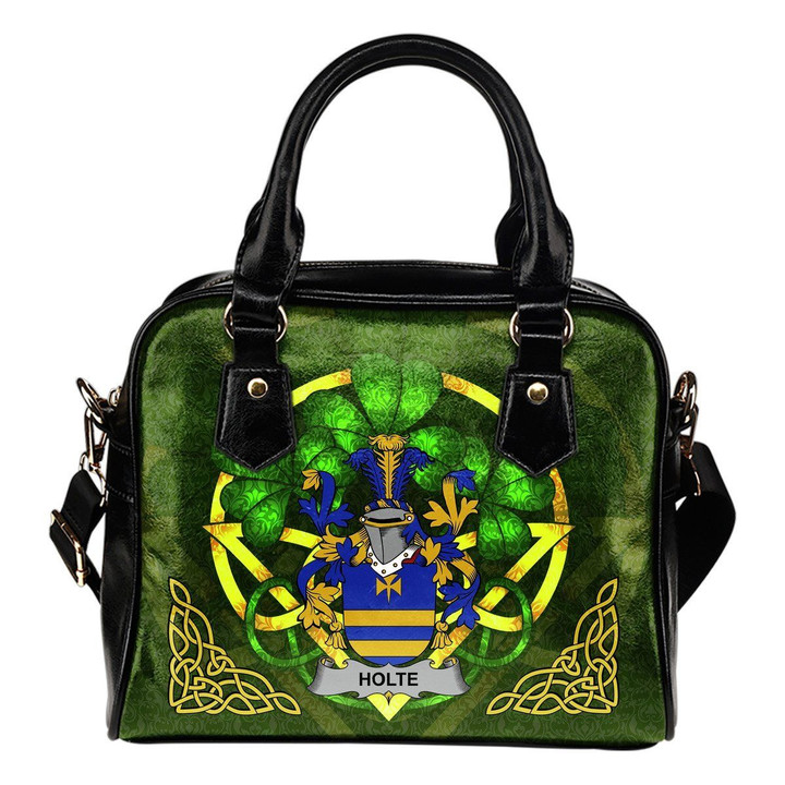 Holte or Holt Ireland Shoulder HandBag Celtic Shamrock | Over 1400 Crests | Bags | Premium Quality