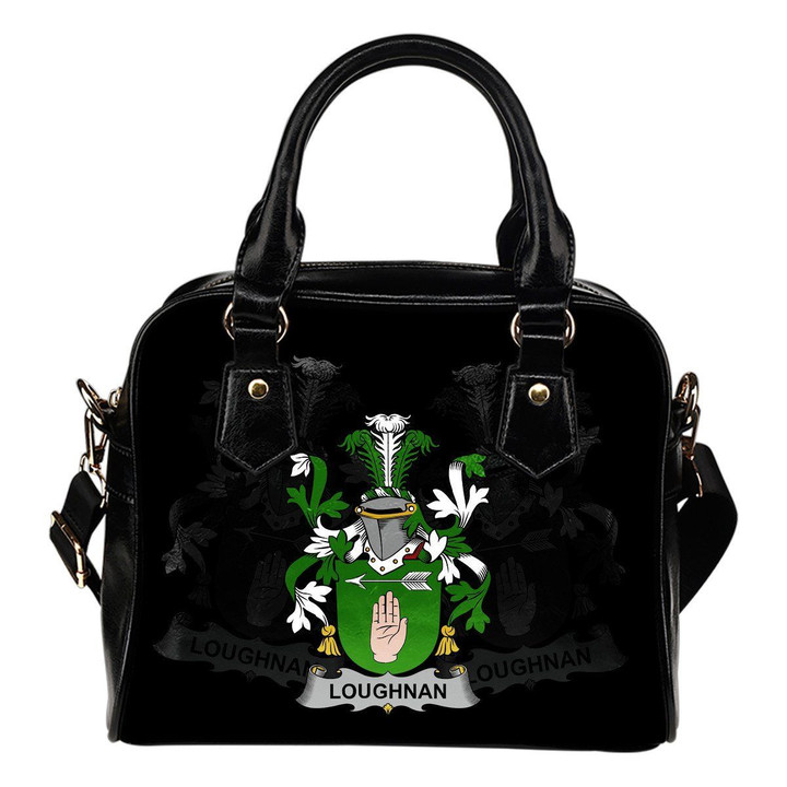 Loughnan or O'Loughnan Ireland Shoulder Handbag - Irish Family Crest | Highest Quality Standard