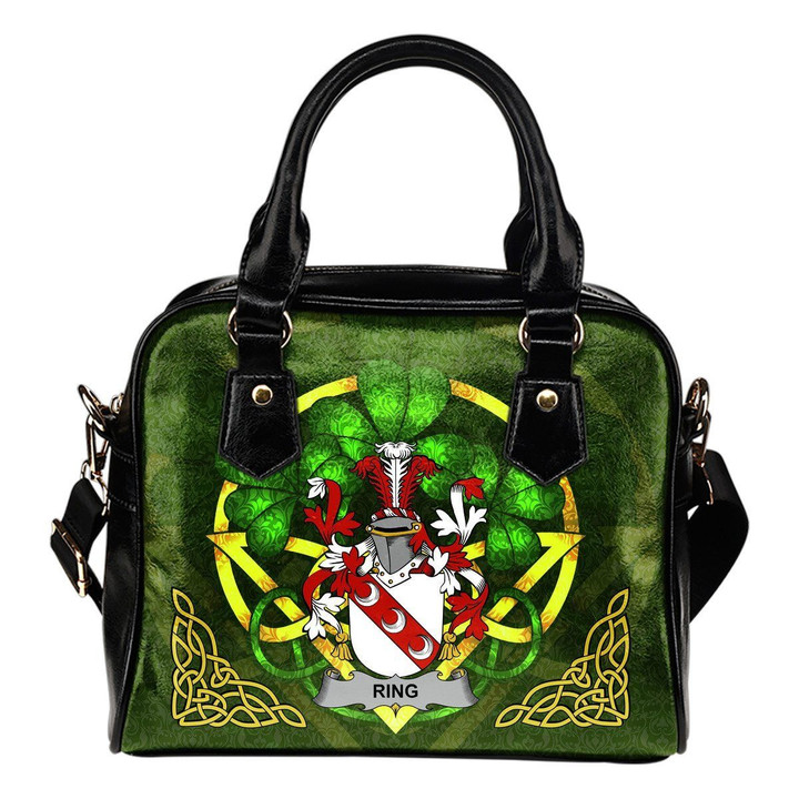 Ring or O'Ring Ireland Shoulder HandBag Celtic Shamrock | Over 1400 Crests | Bags | Premium Quality