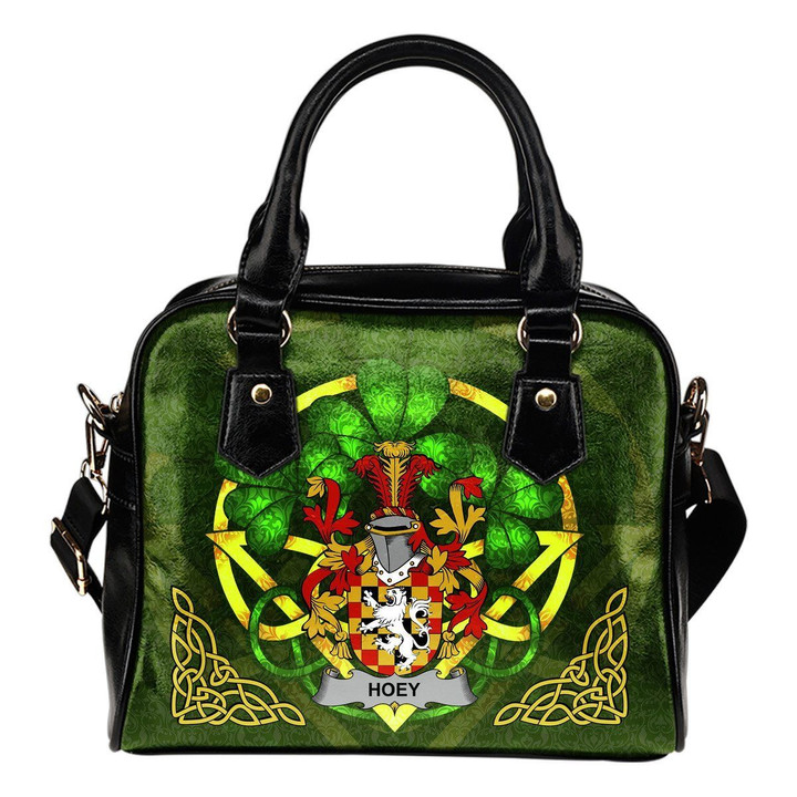 Hoey or O'Hoey Ireland Shoulder HandBag Celtic Shamrock | Over 1400 Crests | Bags | Premium Quality