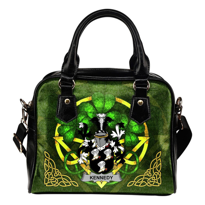 Kennedy or O'Kennedy Ireland Shoulder HandBag Celtic Shamrock | Over 1400 Crests | Bags | Premium Quality