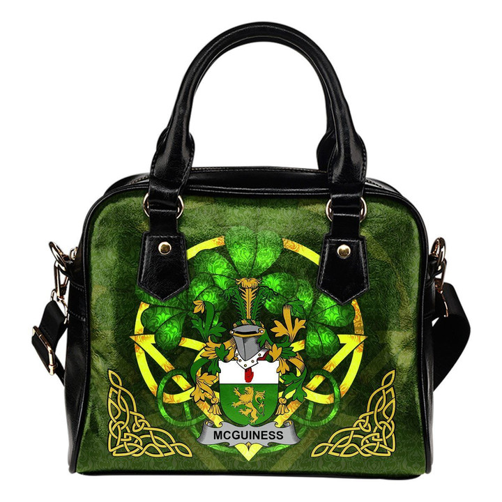McGuiness or McGenis Ireland Shoulder HandBag Celtic Shamrock | Over 1400 Crests | Bags | Premium Quality