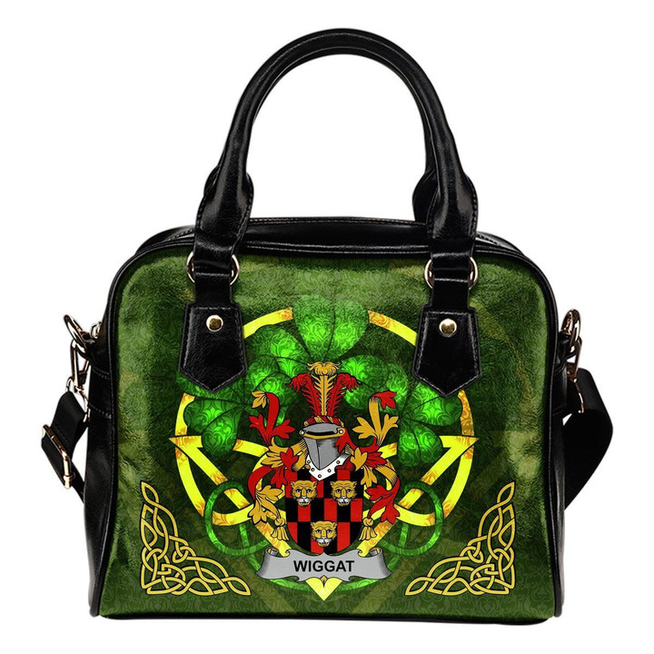 Wiggat Ireland Shoulder HandBag Celtic Shamrock | Over 1400 Crests | Bags | Premium Quality