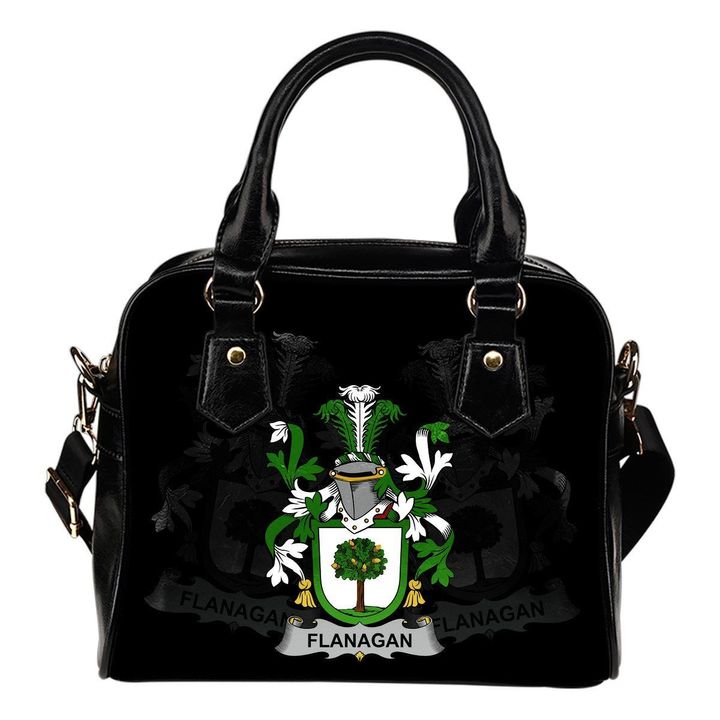 Flanagan or O'Flanagan Ireland Shoulder Handbag - Irish Family Crest | Highest Quality Standard
