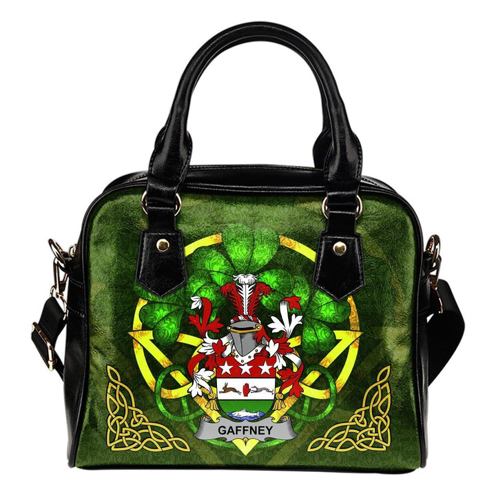 Gaffney Ireland Shoulder HandBag Celtic Shamrock | Over 1400 Crests | Bags | Premium Quality