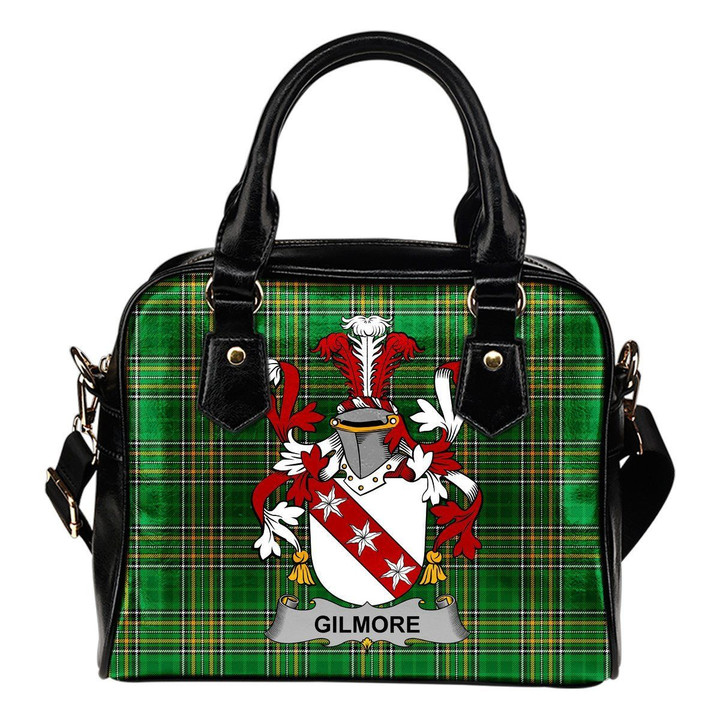 Gilmore Ireland Shoulder Handbag Irish National Tartan  | Over 1400 Crests | Bags | Water-Resistant PU leather