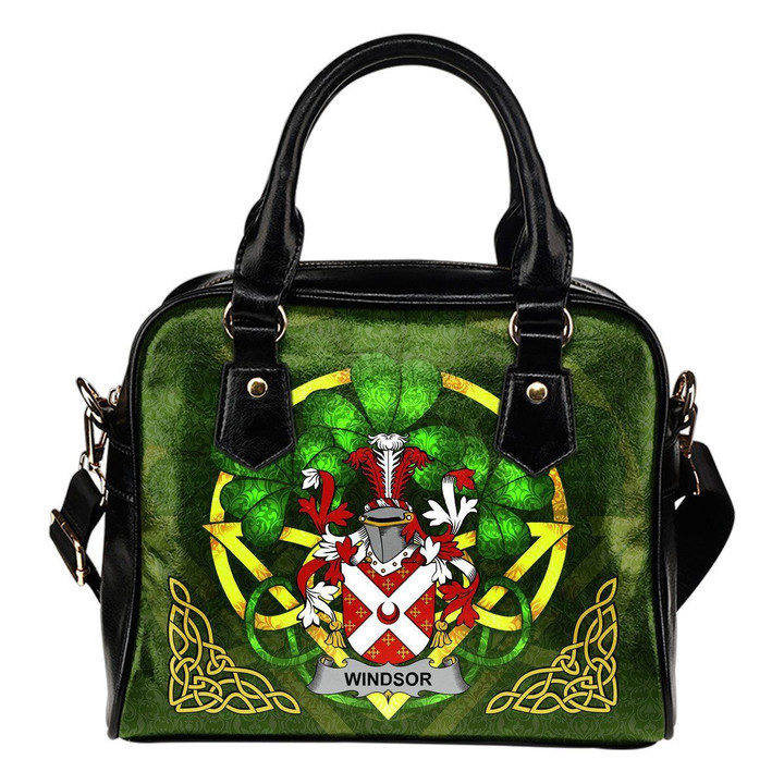 Windsor Ireland Shoulder HandBag Celtic Shamrock | Over 1400 Crests | Bags | Premium Quality