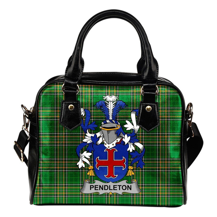 Pendleton Ireland Shoulder Handbag Irish National Tartan  | Over 1400 Crests | Bags | Water-Resistant PU leather