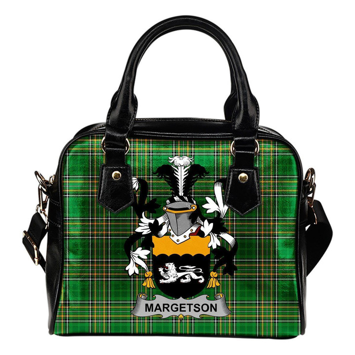 Margetson Ireland Shoulder Handbag Irish National Tartan  | Over 1400 Crests | Bags | Water-Resistant PU leather