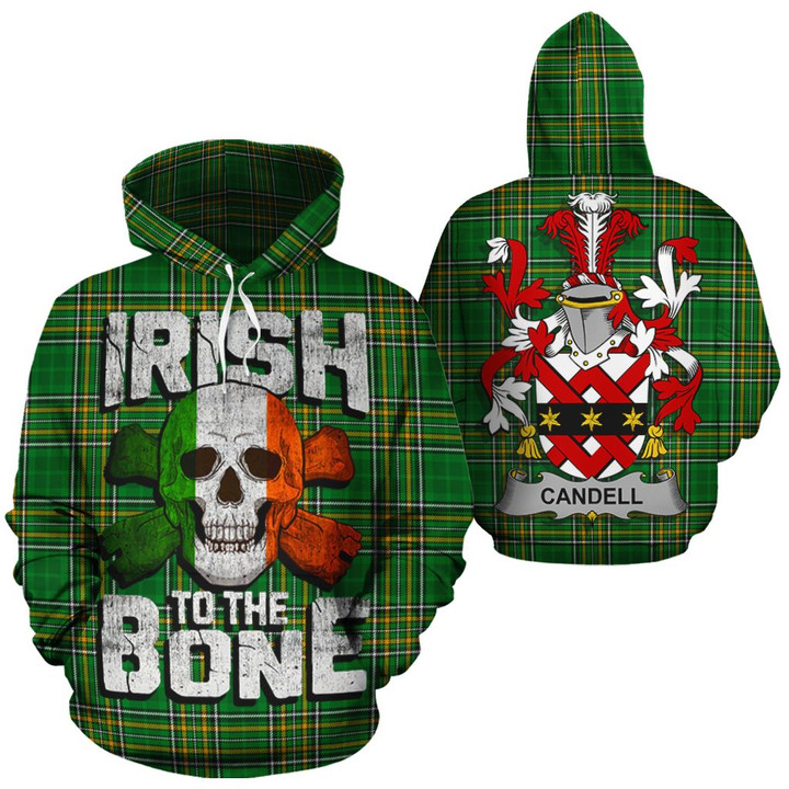 Candell Family Crest Ireland National Tartan Irish To The Bone Hoodie