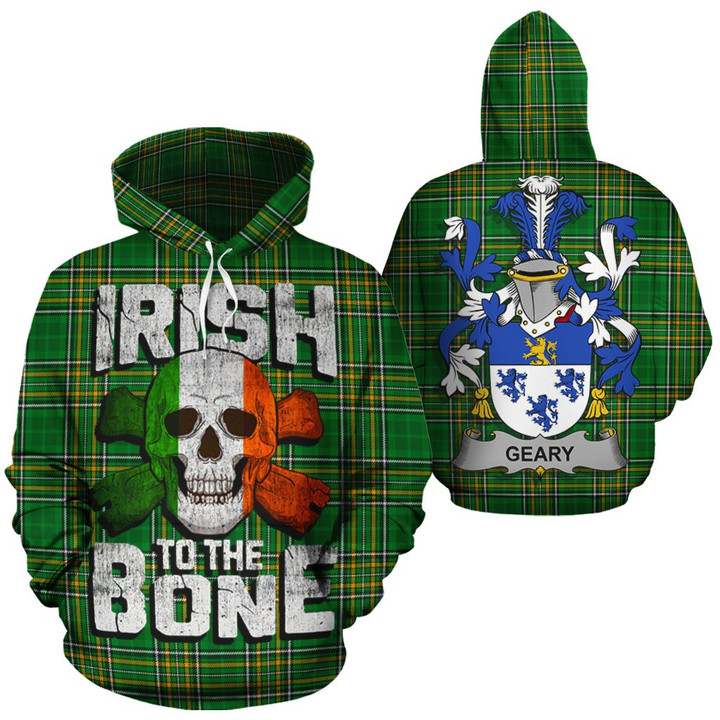 Geary Family Crest Ireland National Tartan Irish To The Bone Hoodie