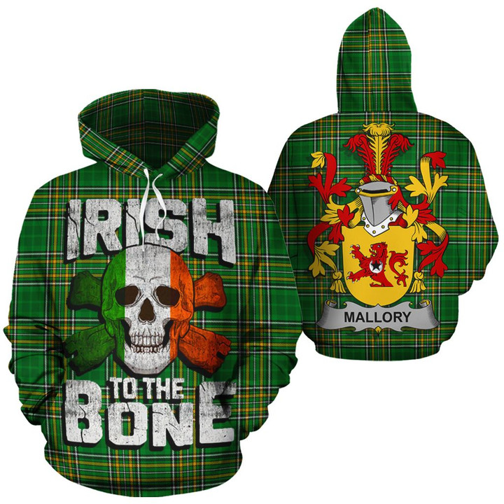 Mallory Family Crest Ireland National Tartan Irish To The Bone Hoodie