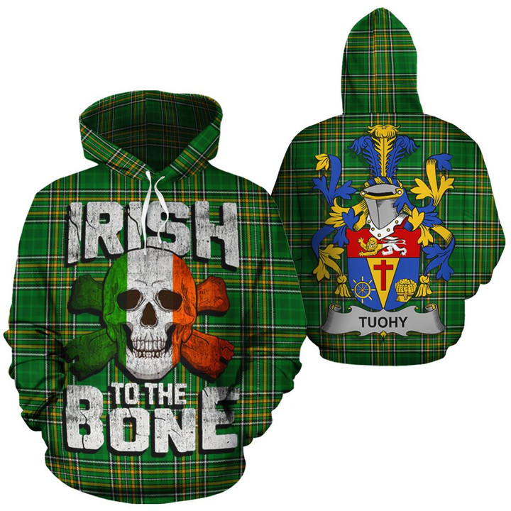 Tuohy Family Crest Ireland National Tartan Irish To The Bone Hoodie