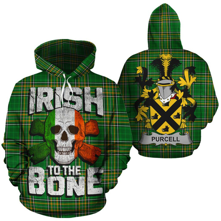 Purcell Family Crest Ireland National Tartan Irish To The Bone Hoodie