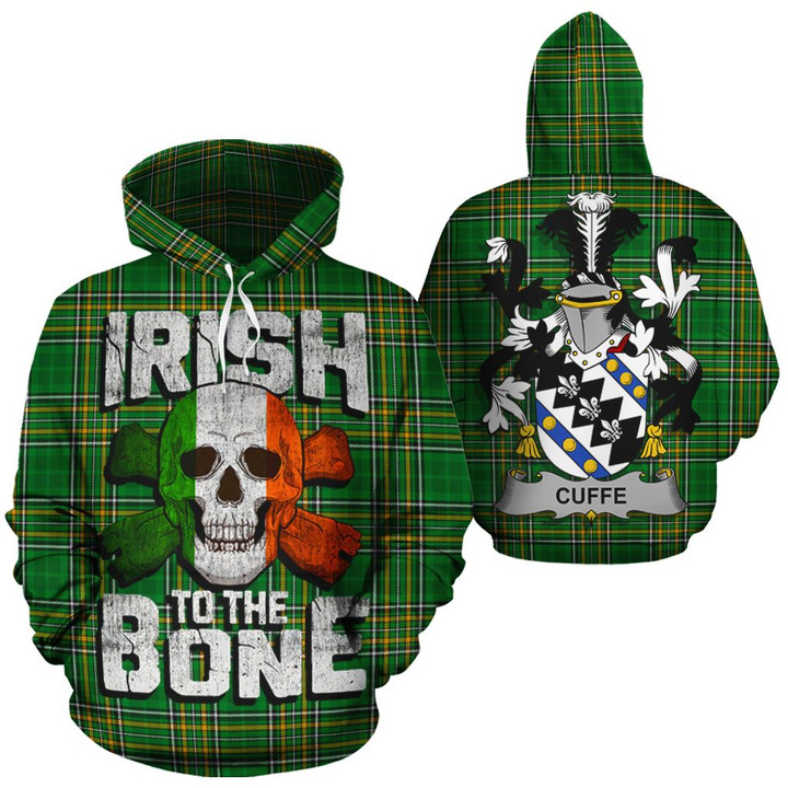 Cuffe Family Crest Ireland National Tartan Irish To The Bone Hoodie