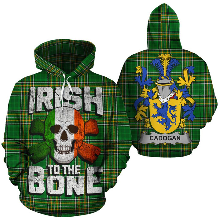 Cadogan Family Crest Ireland National Tartan Irish To The Bone Hoodie