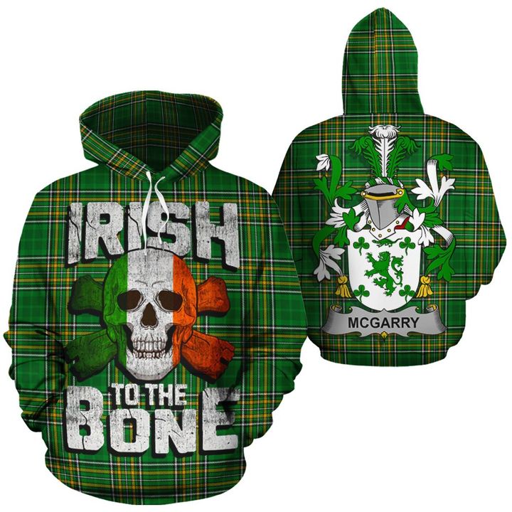 McGarry Family Crest Ireland National Tartan Irish To The Bone Hoodie