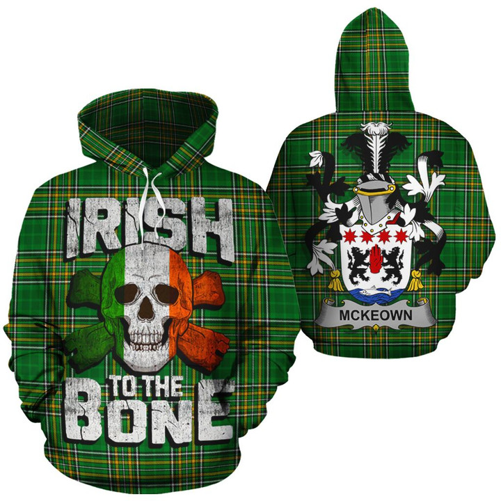 McKeown Family Crest Ireland National Tartan Irish To The Bone Hoodie