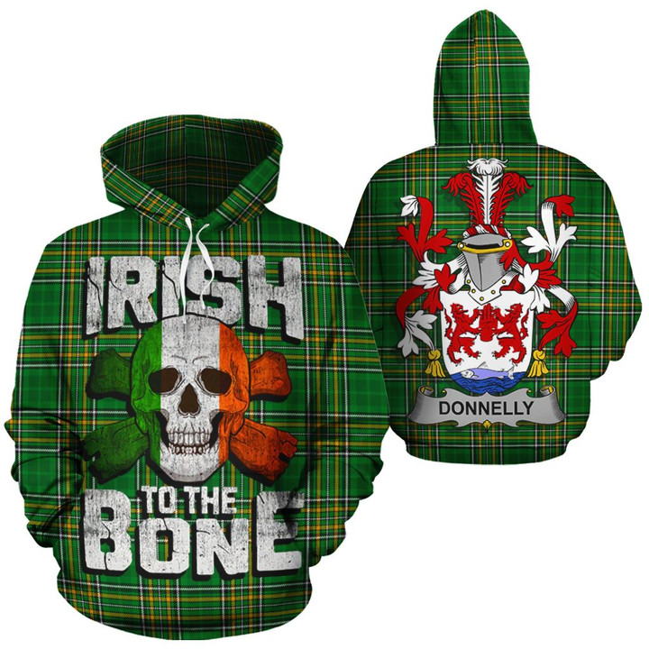 Donnelly Family Crest Ireland National Tartan Irish To The Bone Hoodie