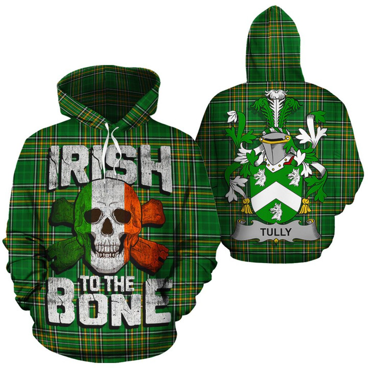 Tully Family Crest Ireland National Tartan Irish To The Bone Hoodie