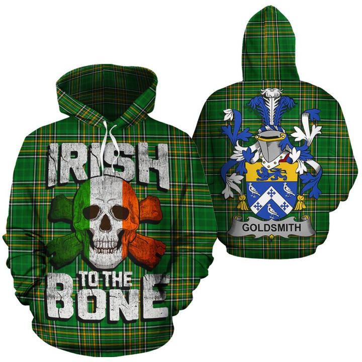 Goldsmith Family Crest Ireland National Tartan Irish To The Bone Hoodie