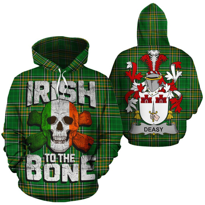Deasy Family Crest Ireland National Tartan Irish To The Bone Hoodie