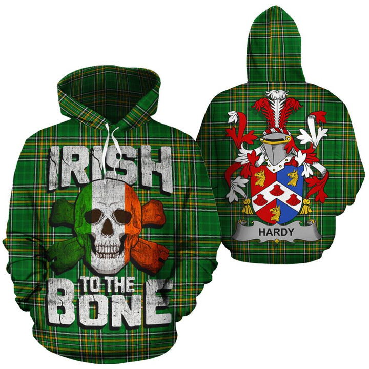 Hardy Family Crest Ireland National Tartan Irish To The Bone Hoodie