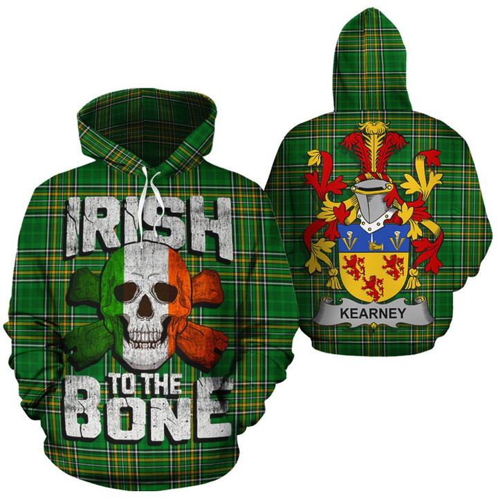 Kearney Family Crest Ireland National Tartan Irish To The Bone Hoodie