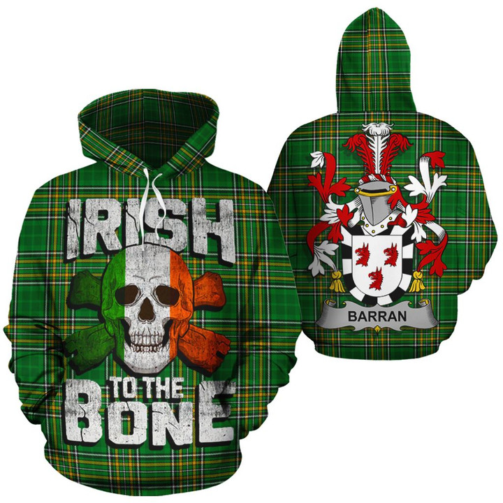 Barran Family Crest Ireland National Tartan Irish To The Bone Hoodie