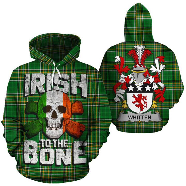 Whitten Family Crest Ireland National Tartan Irish To The Bone Hoodie