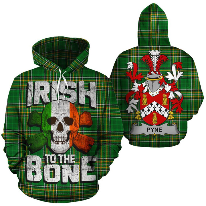 Pyne Family Crest Ireland National Tartan Irish To The Bone Hoodie