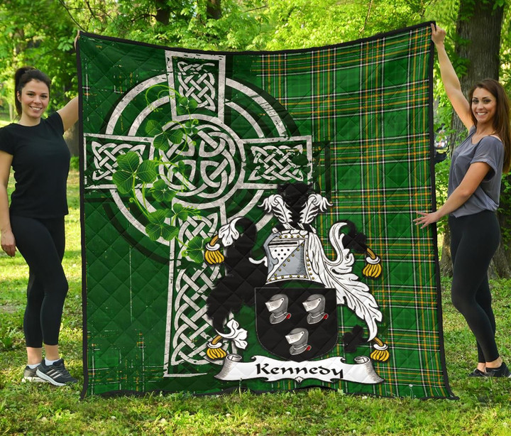 Irish Family, Kennedy or O'Kennedy Family Crest Quilt TH45