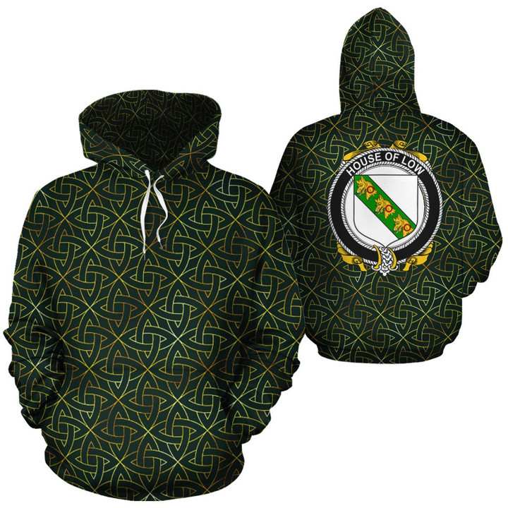 Low Family Crest Ireland Background Gold Symbol Hoodie