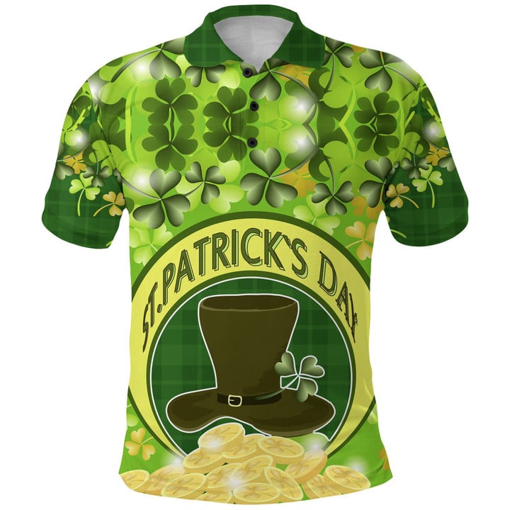 St. Patrick's Day Polo Shirt Shamrock  | 1stIreland