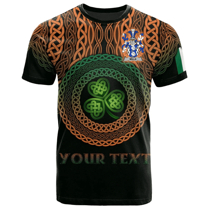 1stIreland Ireland T-Shirt - Mills Celtic Pride Irish Family Crest A7 | 1stIreland.com