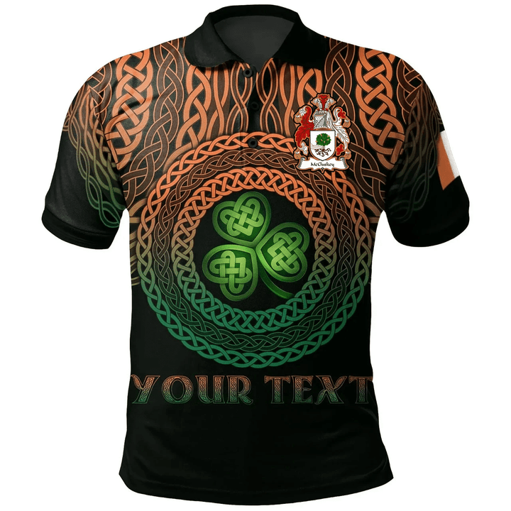 1stIreland Ireland Polo Shirt - McCluskey Irish Family Crest Polo Shirt - Celtic Pride A7 | 1stIreland.com