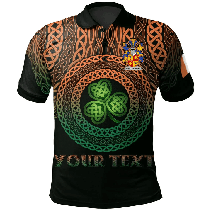 1stIreland Ireland Polo Shirt - Chatterton Irish Family Crest Polo Shirt - Celtic Pride A7 | 1stIreland.com