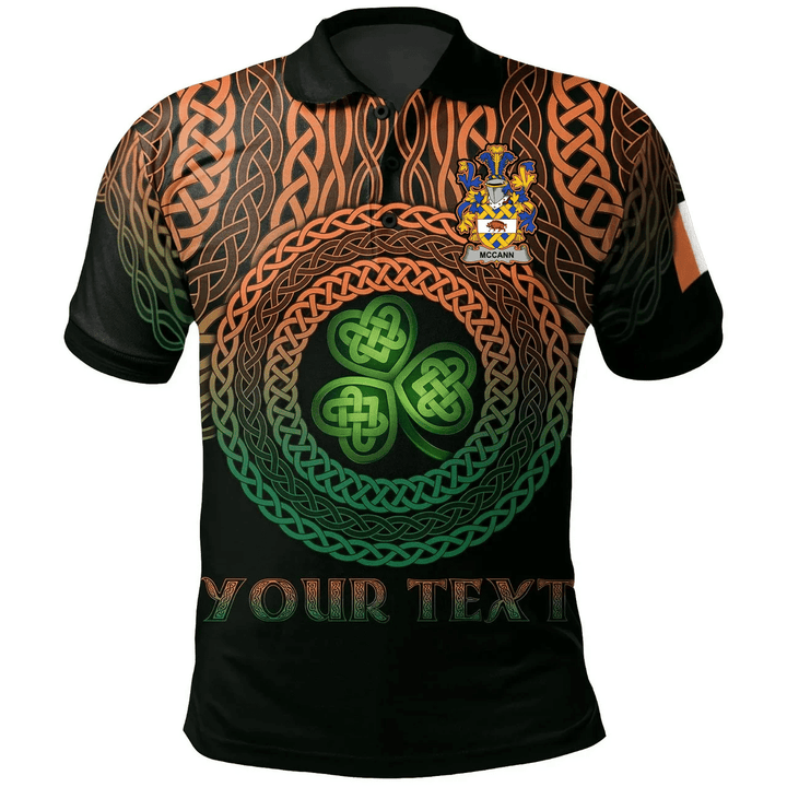 1stIreland Ireland Polo Shirt - McCann Irish Family Crest Polo Shirt - Celtic Pride A7 | 1stIreland.com