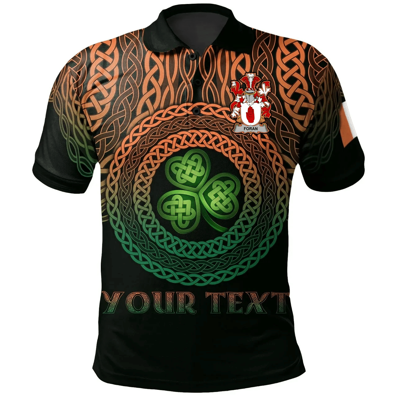 1stIreland Ireland Polo Shirt - Foran or O'Foran Irish Family Crest Polo Shirt - Celtic Pride A7 | 1stIreland.com