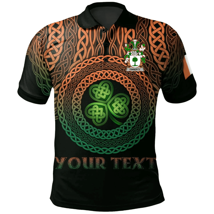 1stIreland Ireland Polo Shirt - Finnerty or O'Finaghty Irish Family Crest Polo Shirt - Celtic Pride A7 | 1stIreland.com