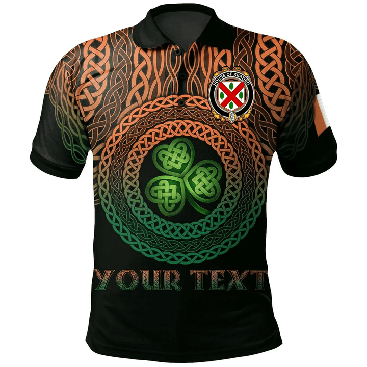1stIreland Ireland Polo Shirt - House of KEATING Irish Family Crest Polo Shirt - Celtic Pride A7 | 1stIreland.com
