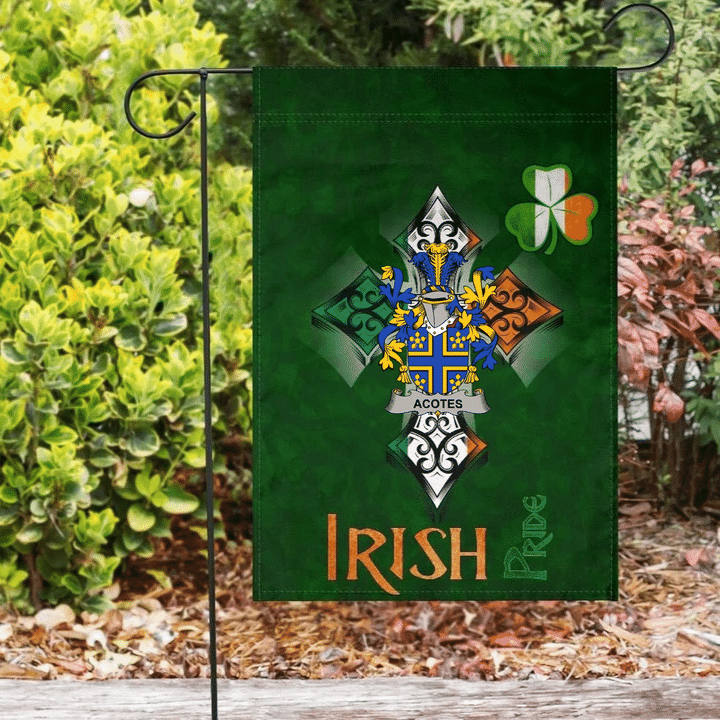 1stIreland Ireland Flag - Acotes Irish Family Crest Flag - Ireland Pride A7 | 1stIreland.com